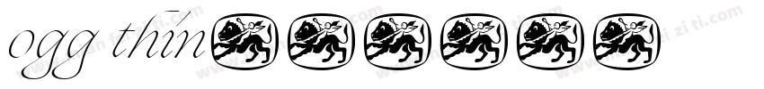 ogg thin字体转换